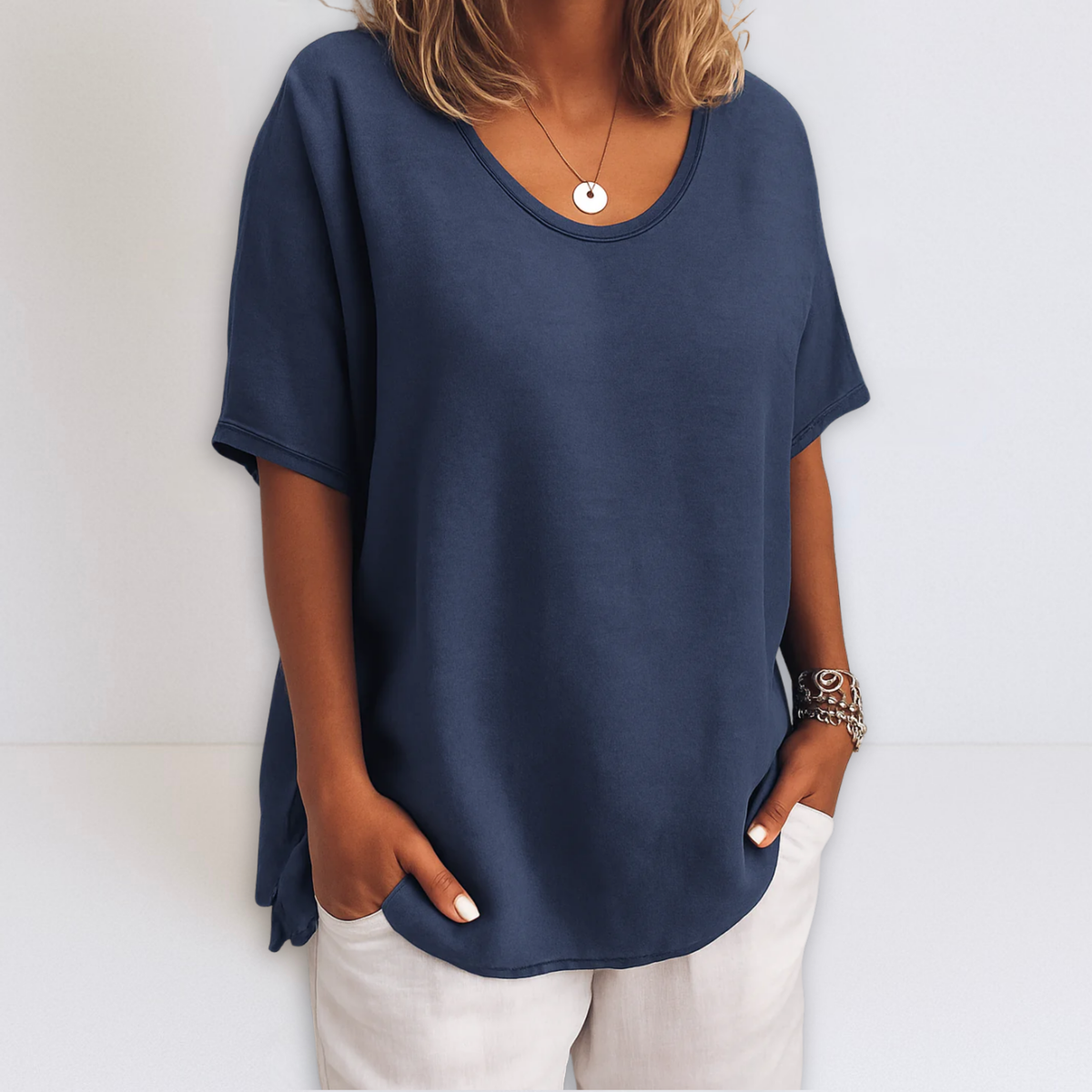 Joanne | Oversized V-neck Blouse