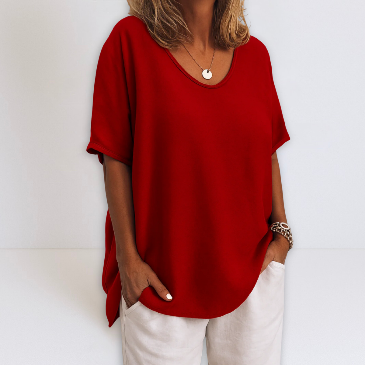 Joanne | Oversized V-neck Blouse