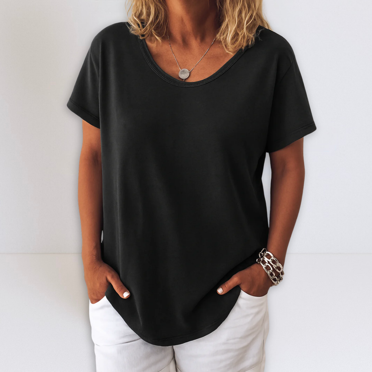 Joanne | Oversized V-neck Blouse