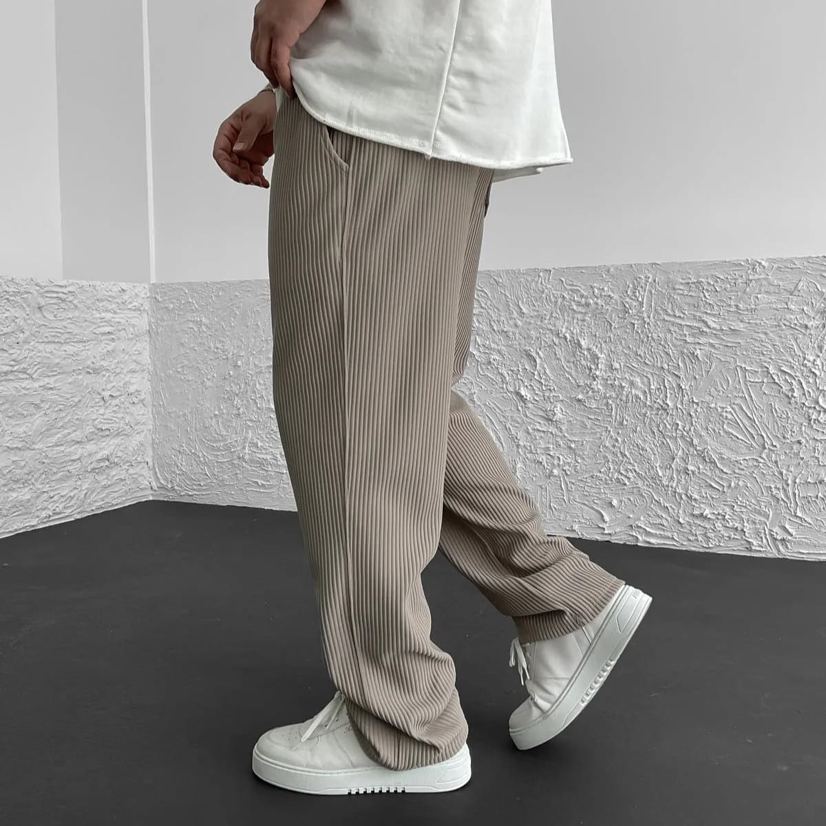 DONACCI Rib-Knit Trousers