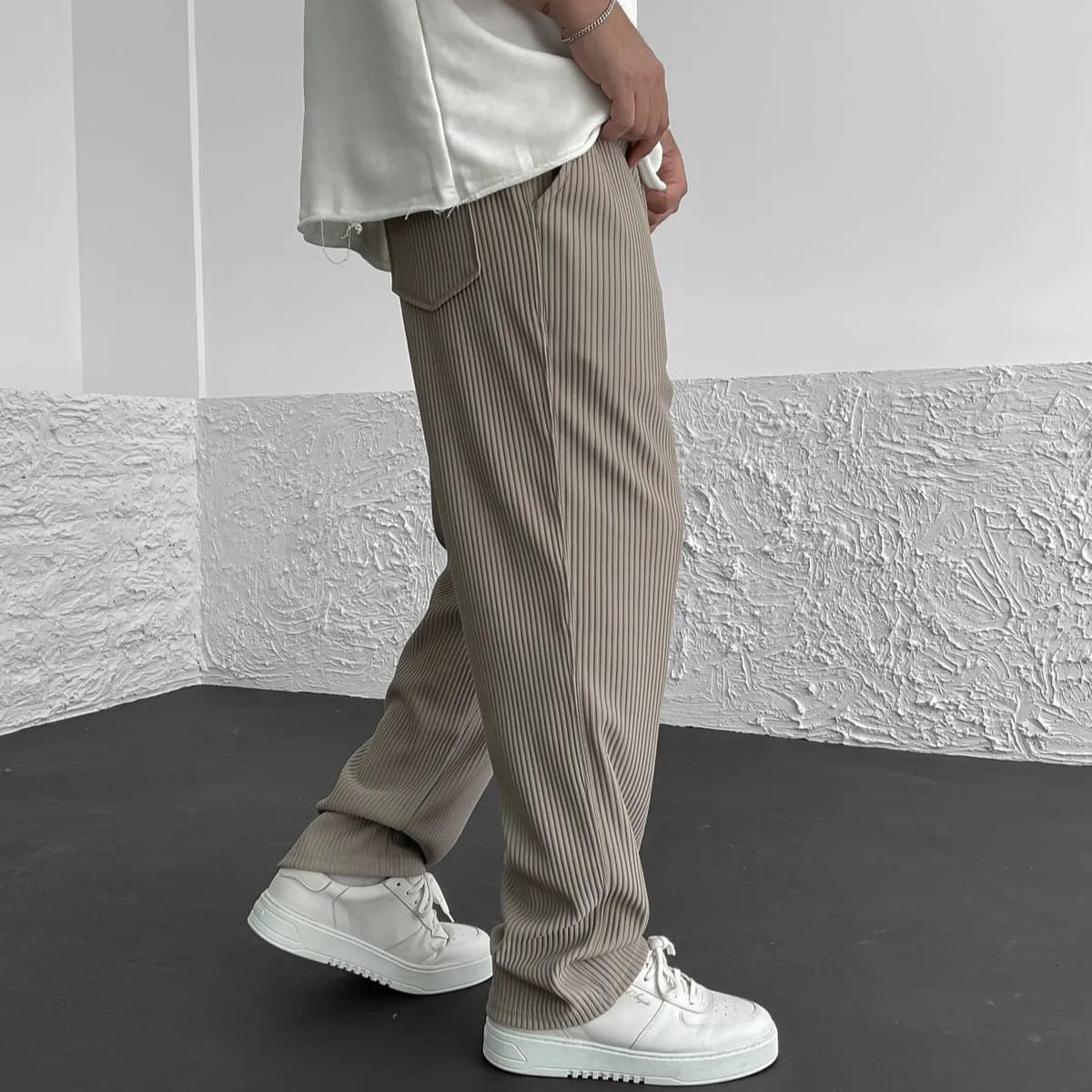 DONACCI Rib-Knit Trousers