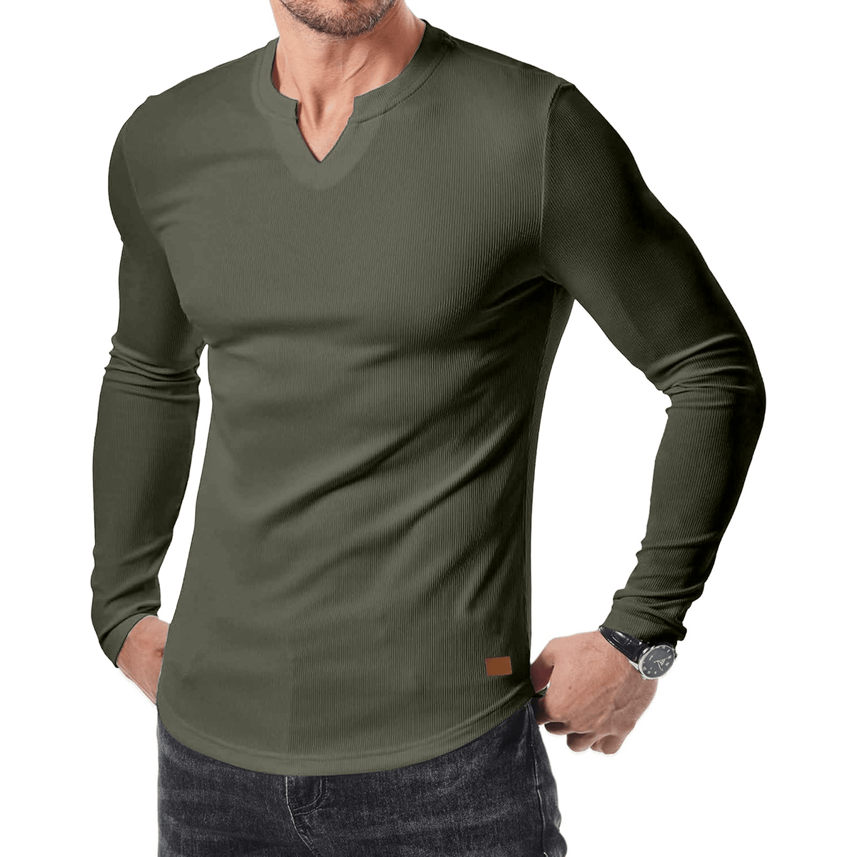 DONACCI Notch-Neck Shirt
