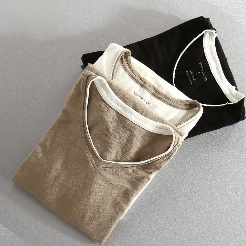 DONACCI Slub Cotton Long Sleeve Shirt
