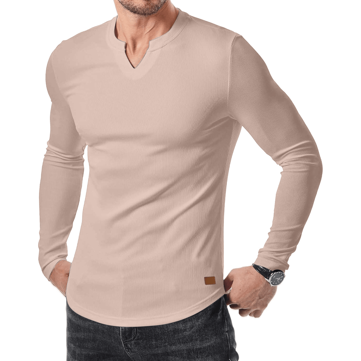 DONACCI Notch-Neck Shirt
