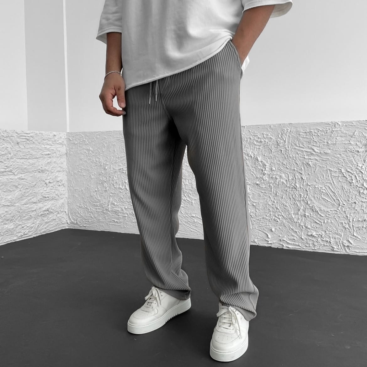 DONACCI Rib-Knit Trousers