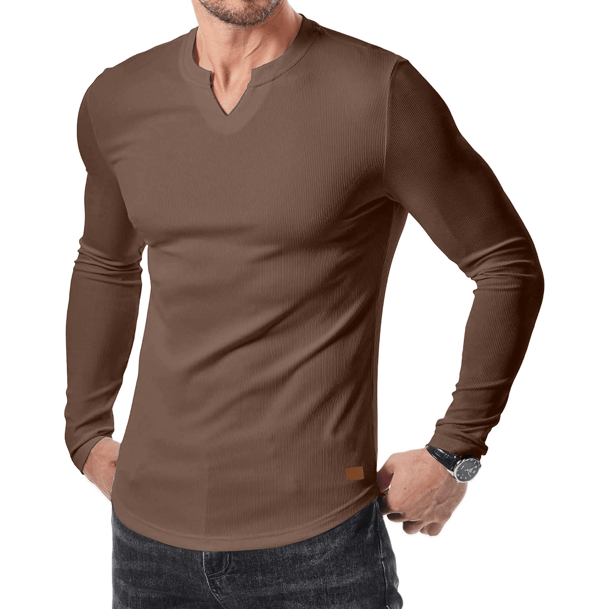 DONACCI Notch-Neck Shirt