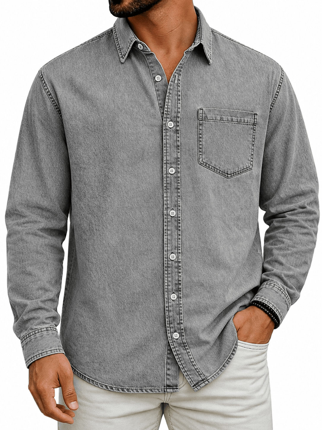 DONACCI Washed Denim Shirt