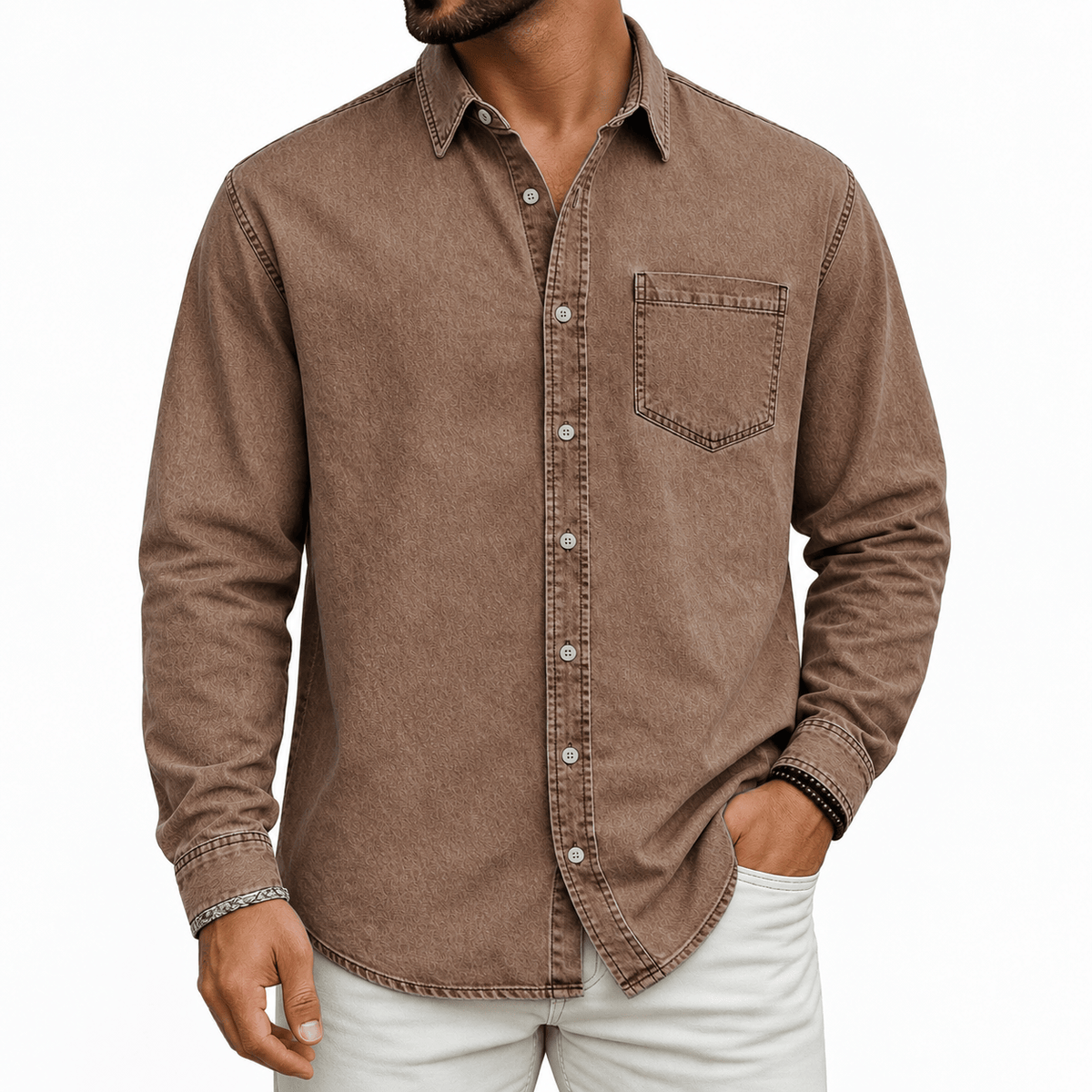DONACCI Washed Denim Shirt