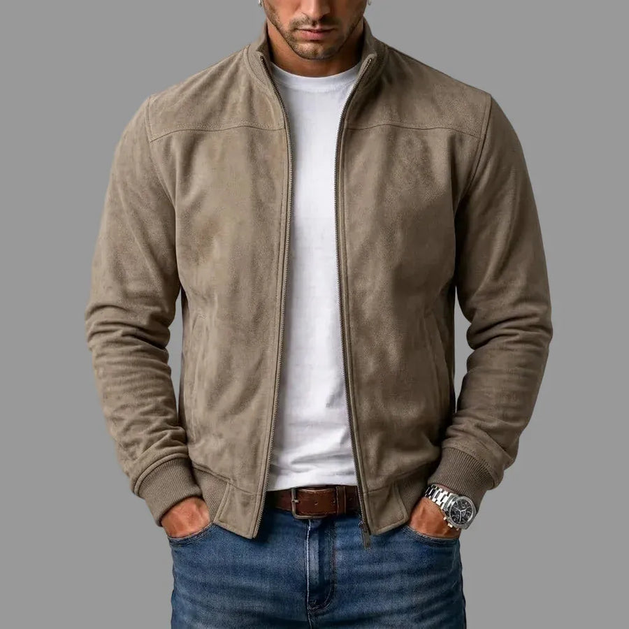 DONACCI Suede Bomber Jacket