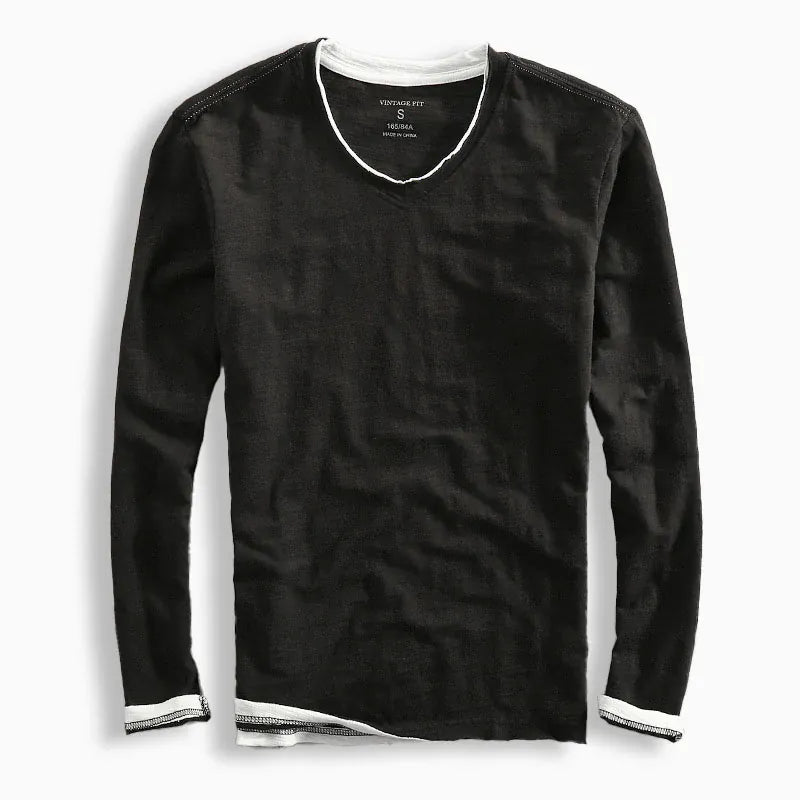 DONACCI Slub Cotton Long Sleeve Shirt