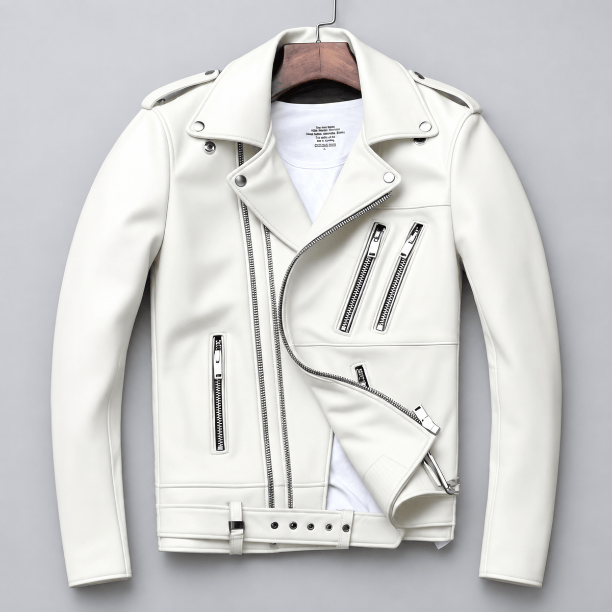 DONACCI Leather Biker Jacket