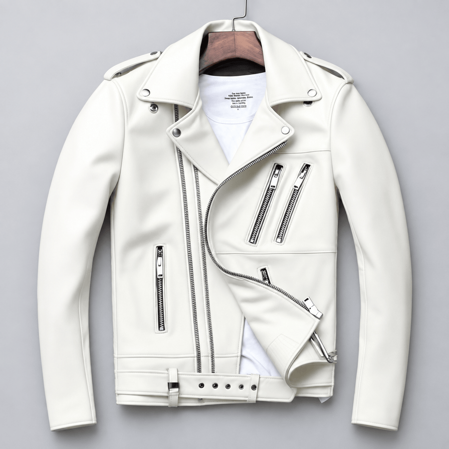 DONACCI Leather Biker Jacket