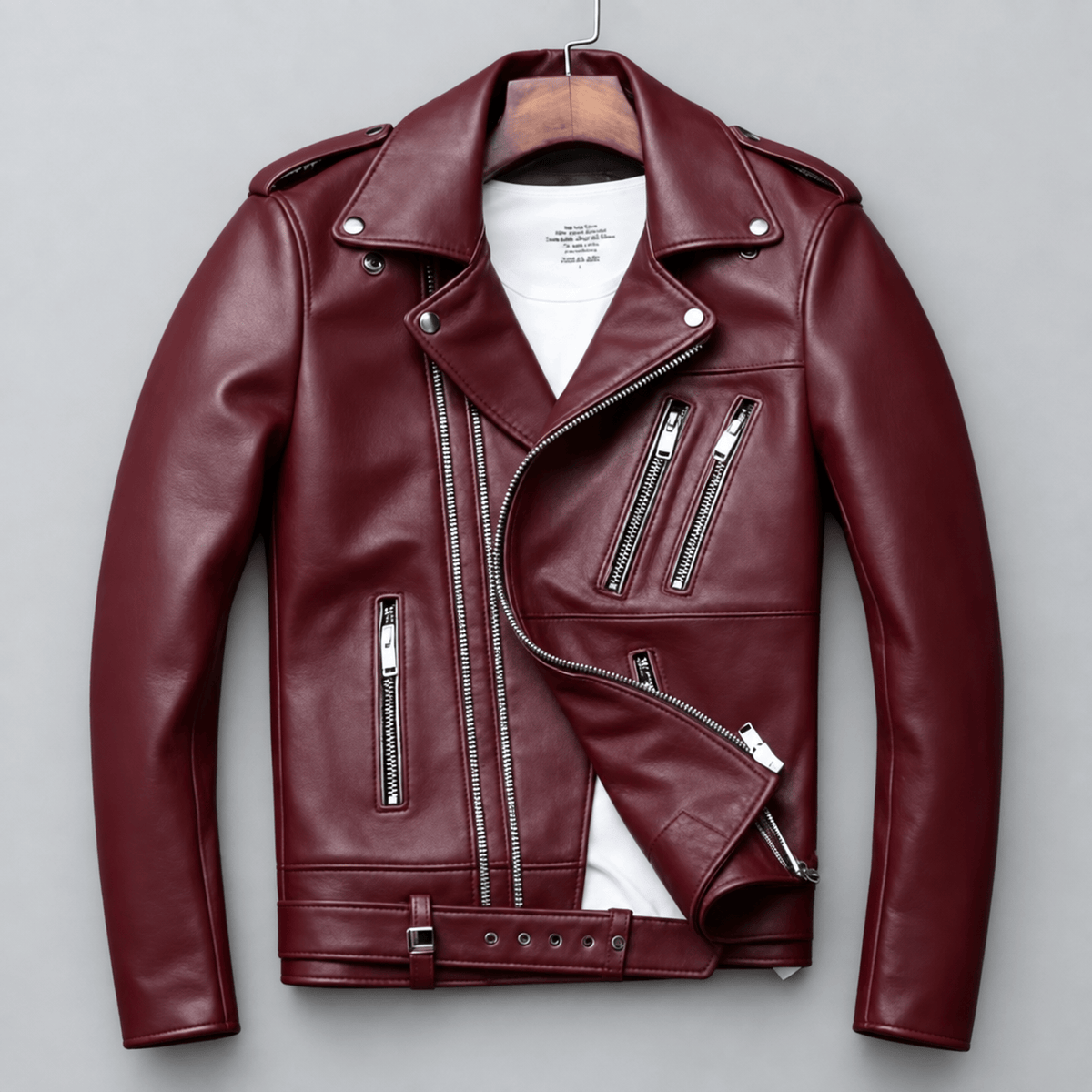 DONACCI Leather Biker Jacket
