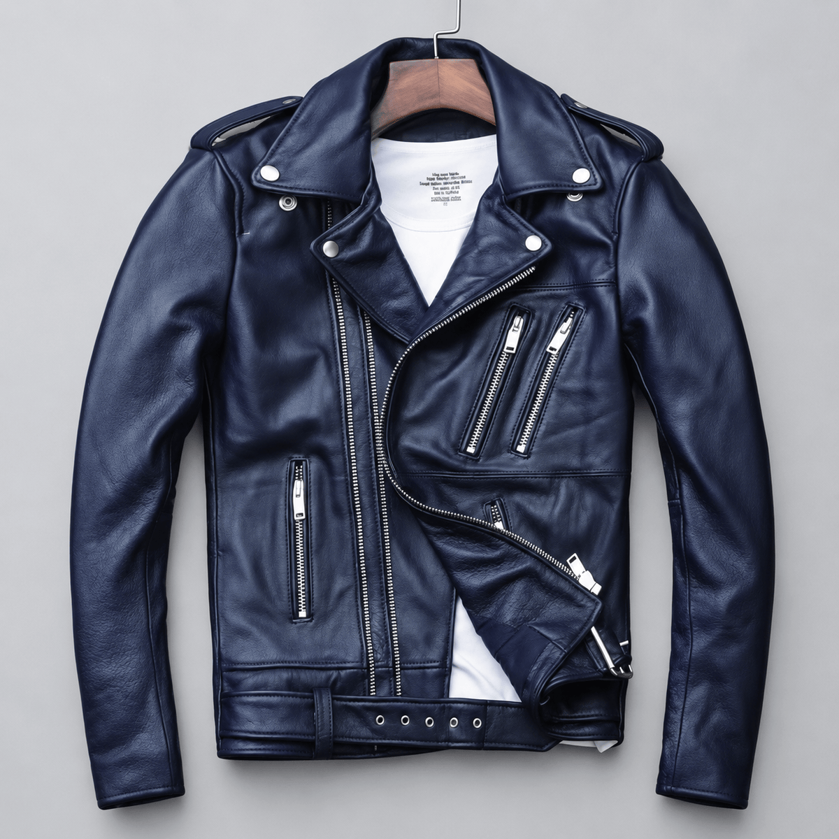 DONACCI Leather Biker Jacket