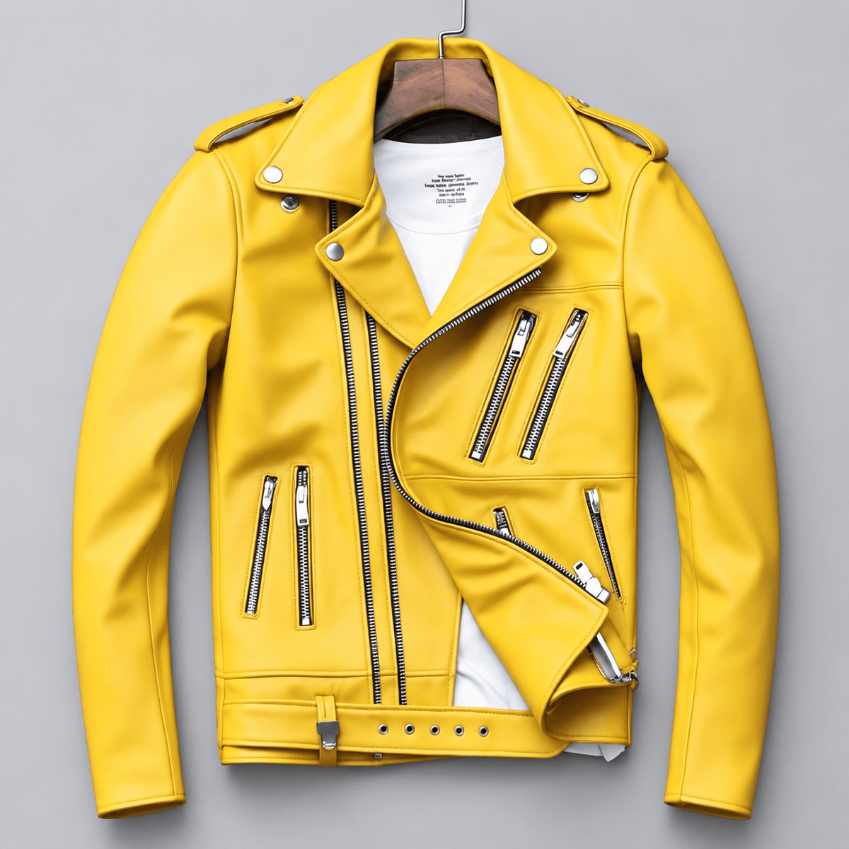 DONACCI Leather Biker Jacket